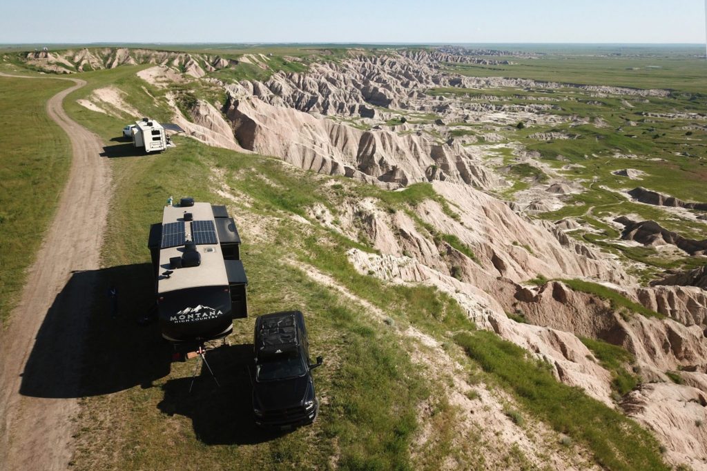 BLM land just north of Badlands National Park How to stay safe while sleeping inside your van